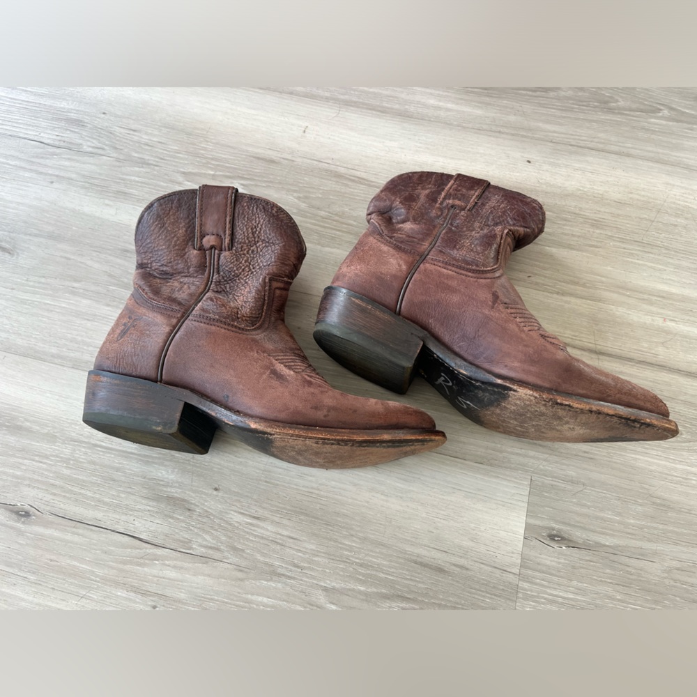 Frye 5.5 Brown Leather Western Boots Frye booties
